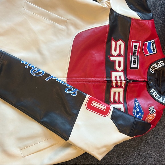 Copper Rivet Racing Leather Jacket - Picture 2 of 5